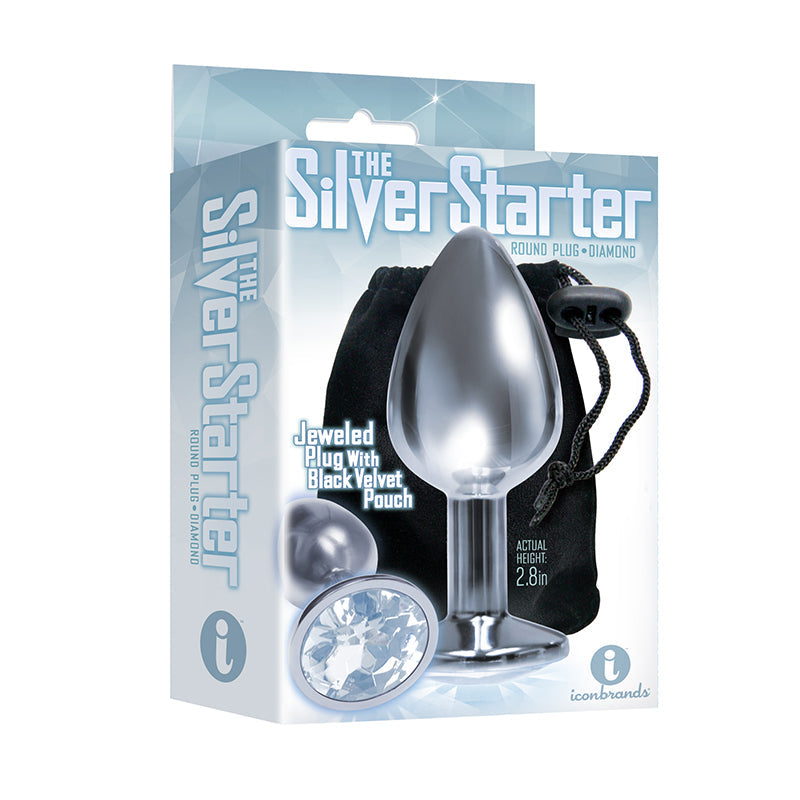 The 9''s, The Silver Starter, Bejeweled Stainless Steel Plug, Diamond