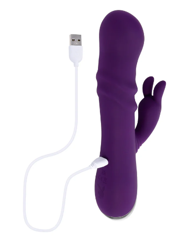 Playboy Bunny Punch Rechargeable Silicone Rabbit Vibrator Purple