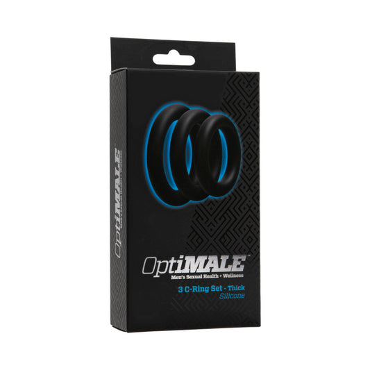 OptiMALE Â– 3 C-Ring Set Â– Thick Black