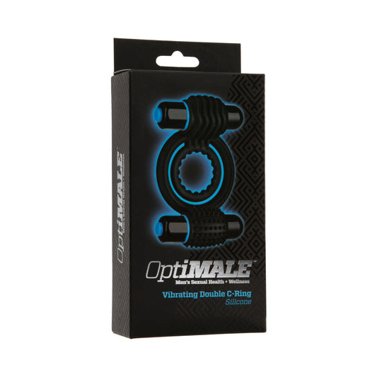 OptiMALE Â– Vibrating Double C-Ring Black