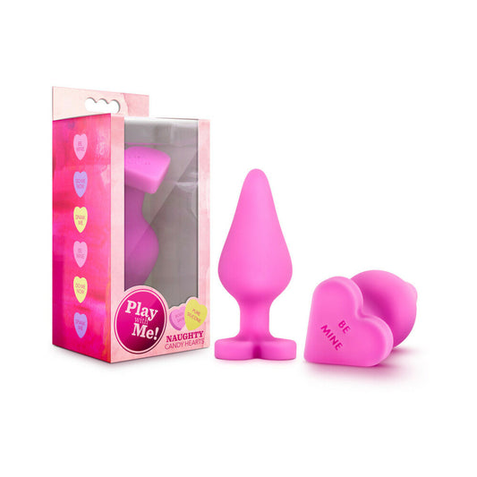Play with Me Naughty Candy Hearts ''Be Mine'' Anal Plug Pink