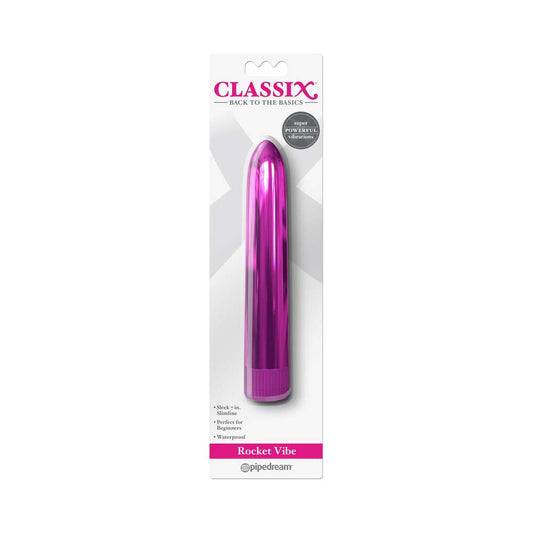 Classix Rocket Vibe 7 in. Slimline Vibrator Pink