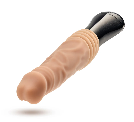Dr. Skin Silicone Dr. Knight Thrusting Gyrating Vibrating Dildo Beige