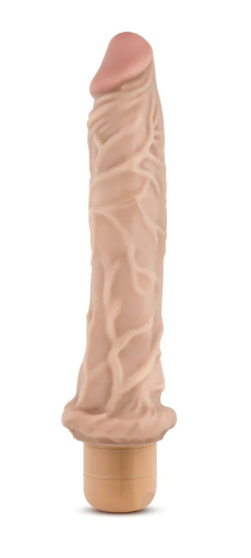 Dr. Skin Vibe 8 Realistic 9.75 in. Vibrating Dildo Beige